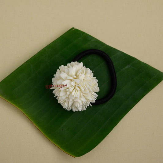 Realistic Look Mullai Poo Foamiran Rubber Band