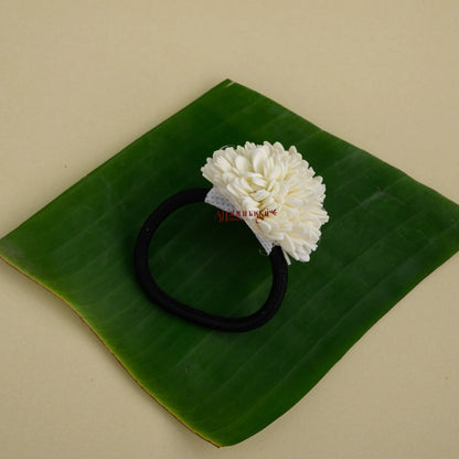 Realistic Look Mullai Poo Foamiran Rubber Band