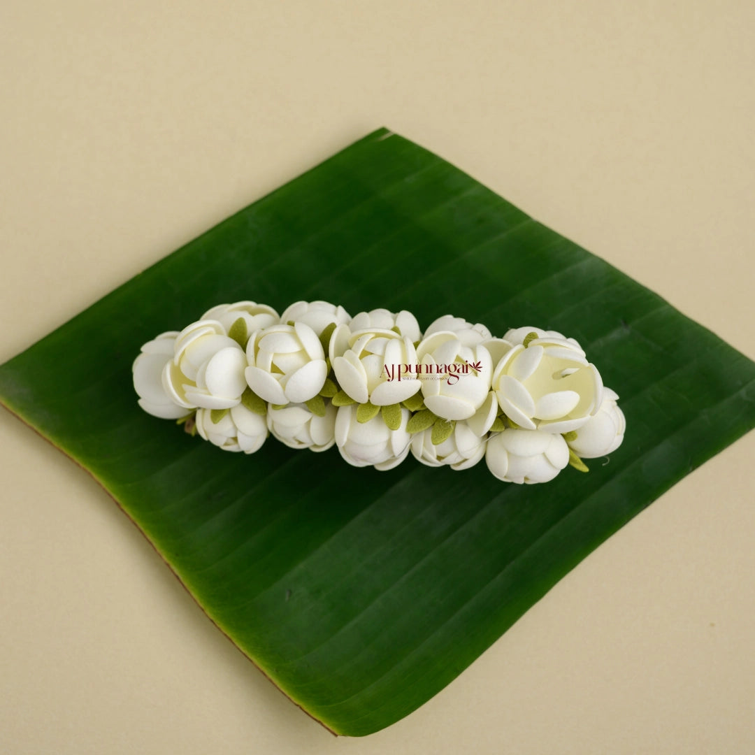Realistic Look Jasmine with Green Foamiran Centre Clip