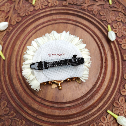 Lakshmi With Peacock Foamiran Mullai Hair Clip