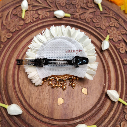 Foamiran Mullai Poo With Lakshmi Hair Clip