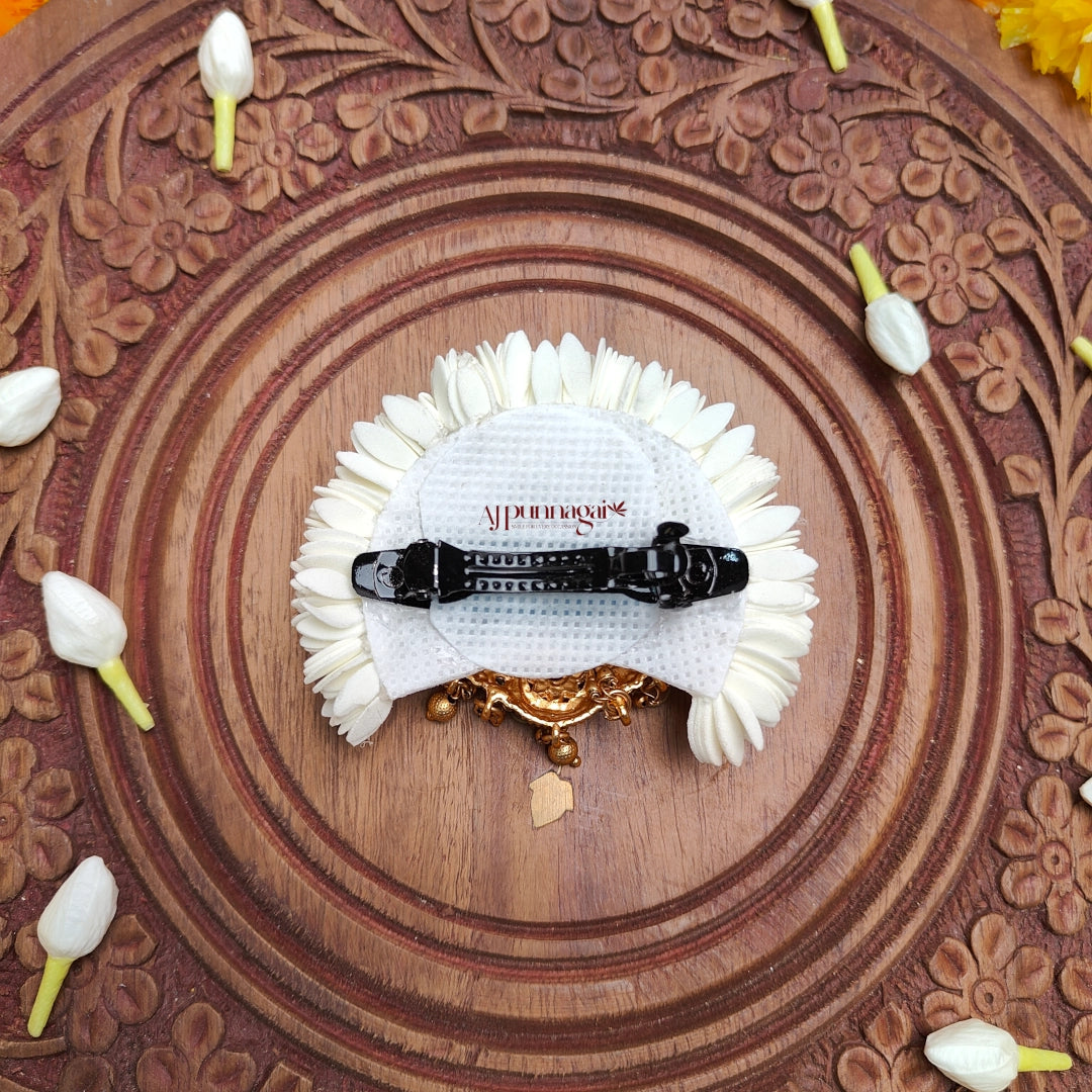Foamiran Mullai Poo Lakshmi Hair Clip