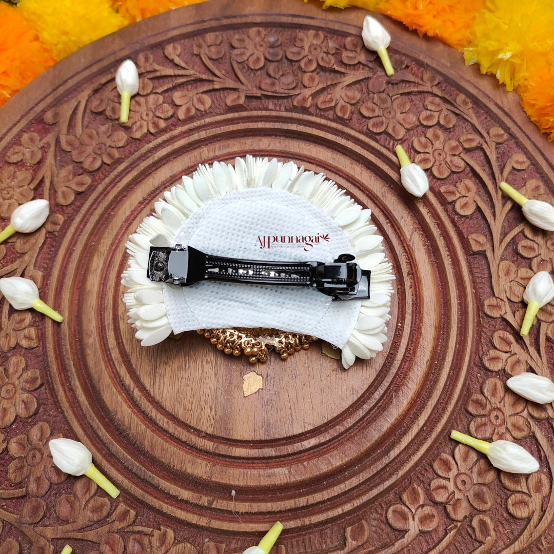 Grand Foamiran Mullai Poo Lakshmi Hair Clip