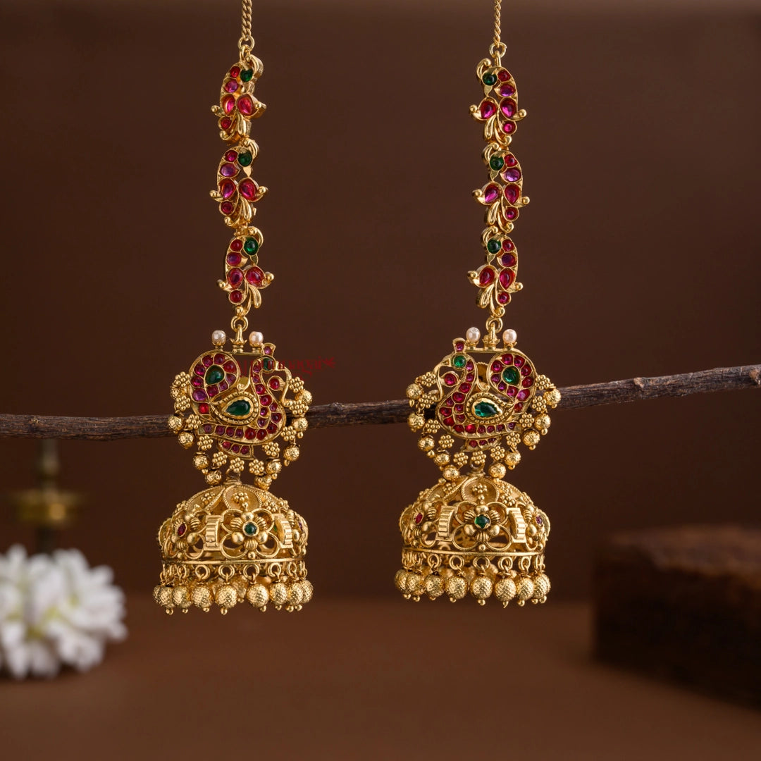 Lovely Peacock Jhumka With Mattal