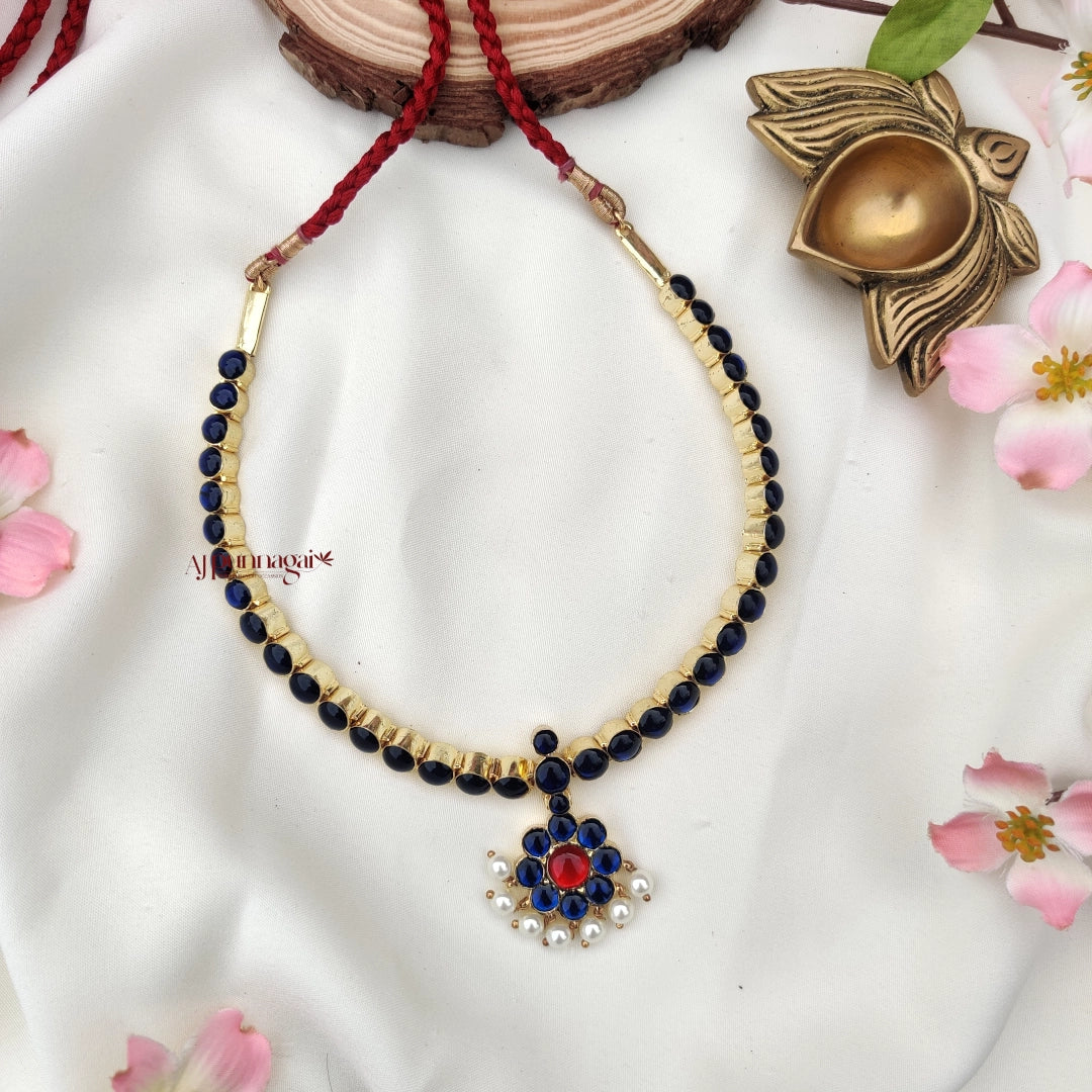 Traditional Blue and Pink Precious Kemp Attigai