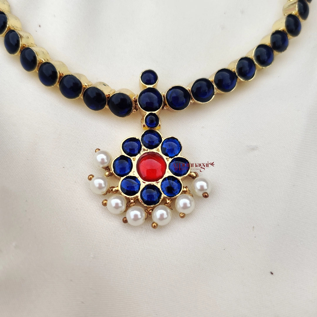 Traditional Blue and Pink Precious Kemp Attigai