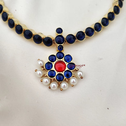 Traditional Blue and Pink Precious Kemp Attigai