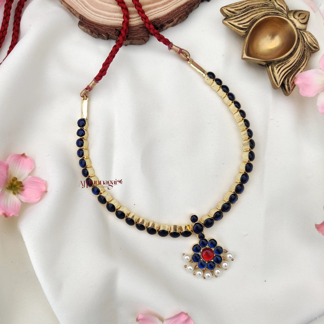 Traditional Blue and Pink Precious Kemp Attigai