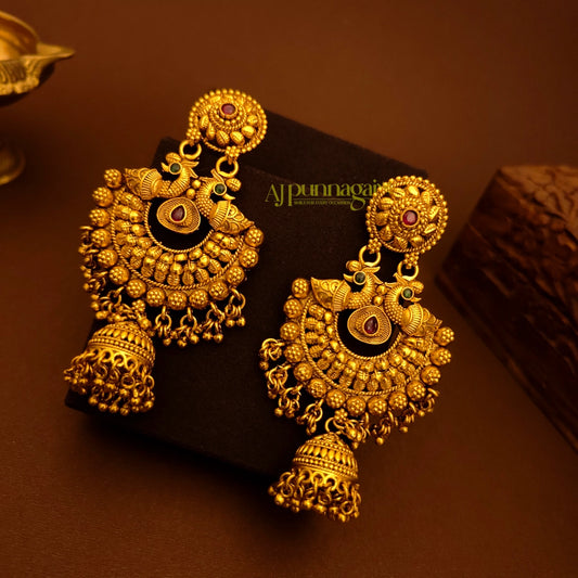 Traditional Peacock design Jhumka - Multi