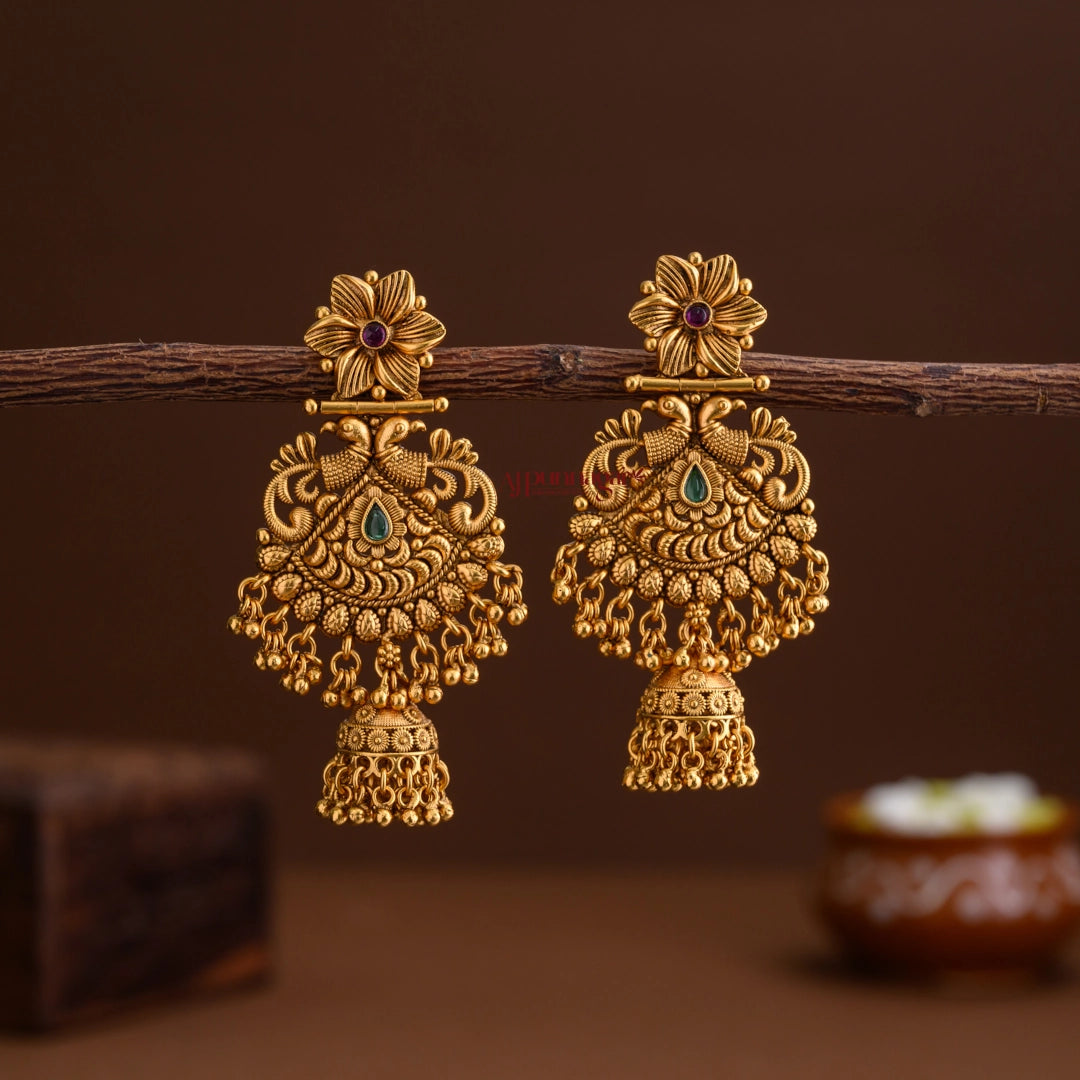 Stunning Earring With Jhumka - Multi