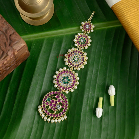 Traditional Peacock Precious Kemp Chutti