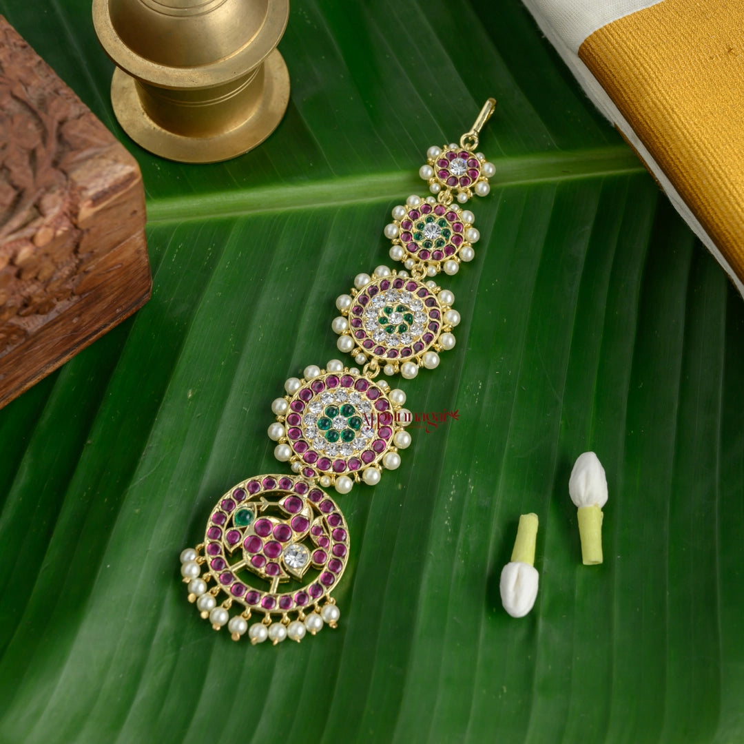 Traditional Peacock Precious Kemp Chutti