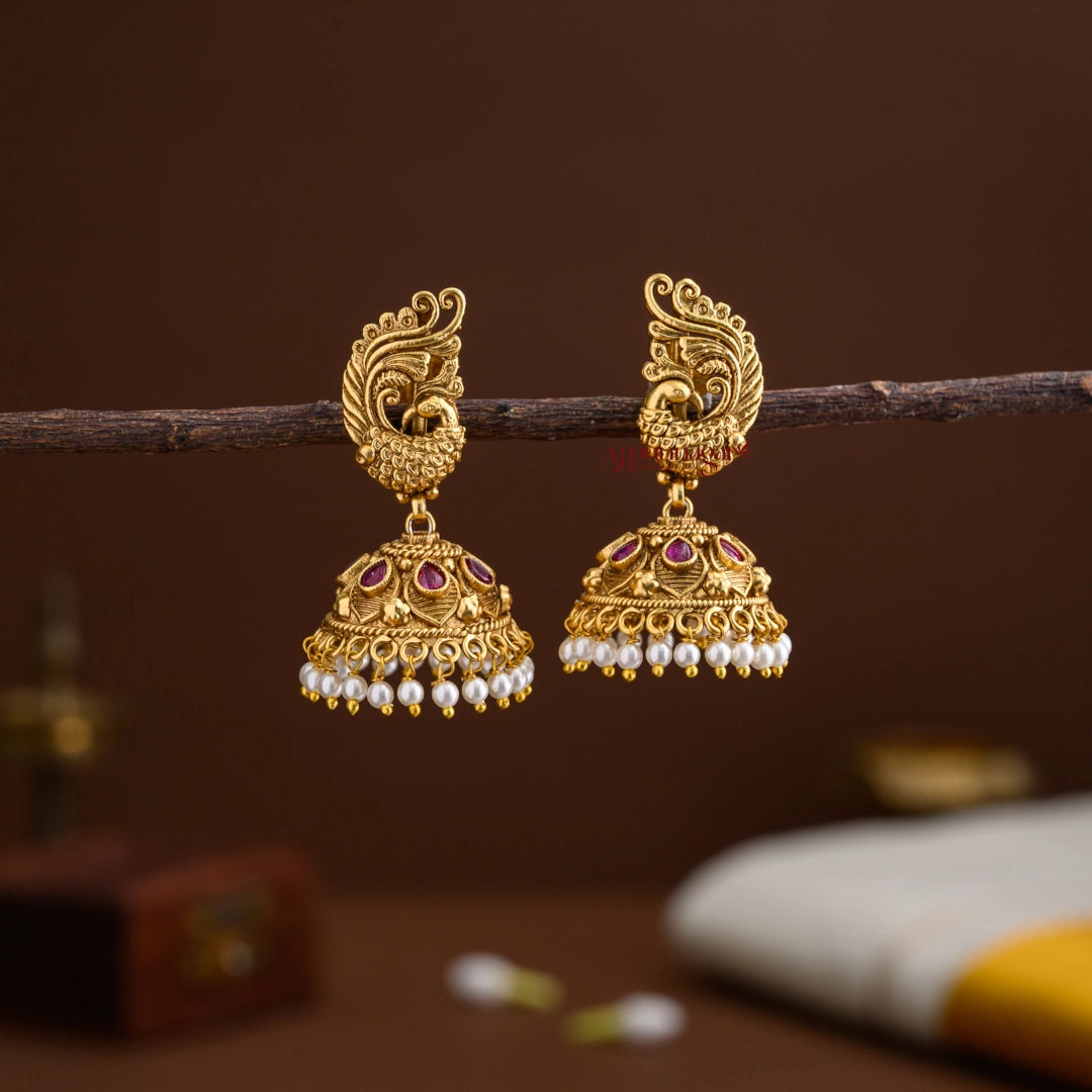Royal Look Peacock Kemp Jhumka