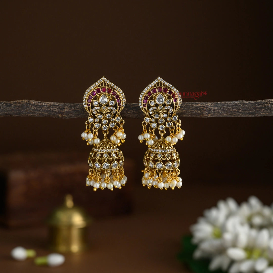 Grand Kemp With AD Bridal Jhumka