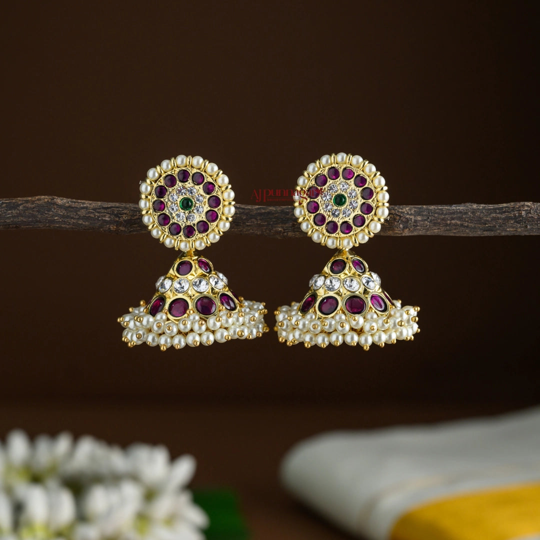 Precious Kemp 3 Line Jhumka