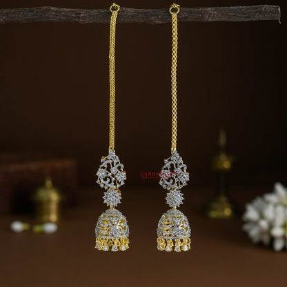 Diamond Replica Jhumka With Mattal