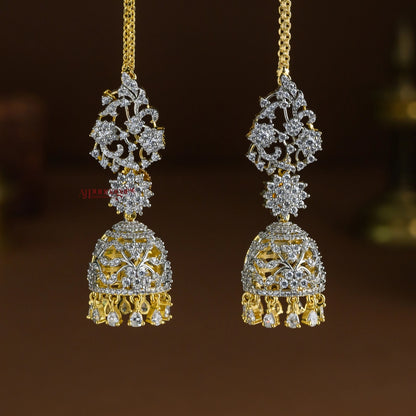 Diamond Replica Jhumka With Mattal