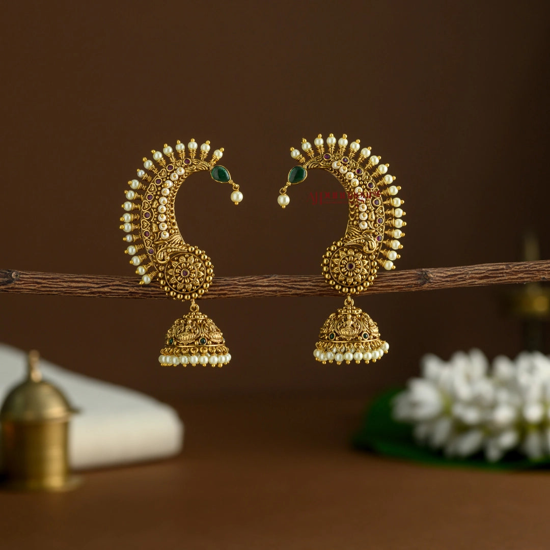 Gold Look Alike Lakshmi Earcuff Bluetooth Jhumka
