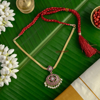 Semi Precious Kemp Necklace - Ruby