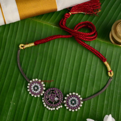 Precious Kemp Black Polish Peacock Necklace