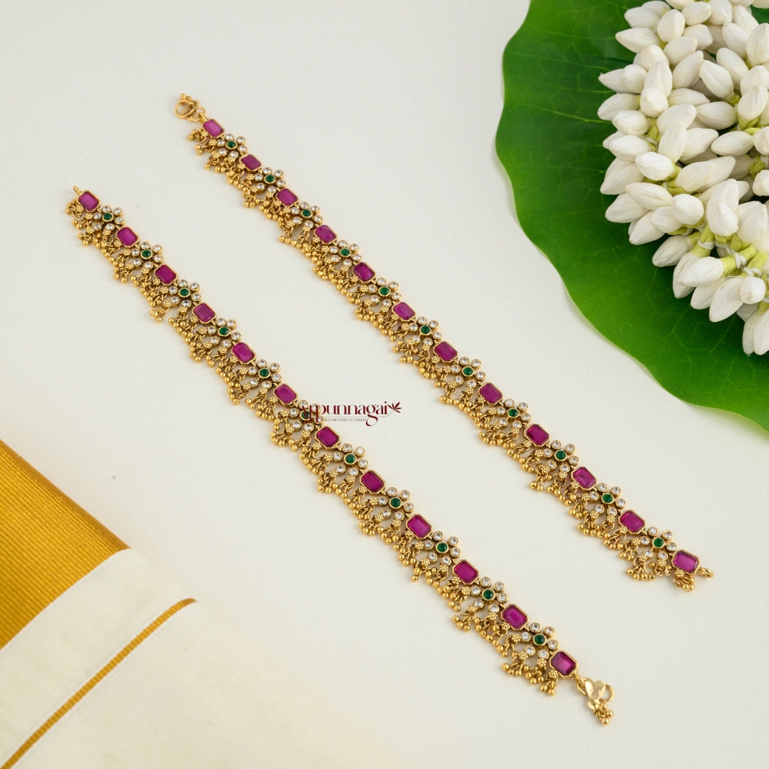 Grand Gold Look Alike Bridal Anklet