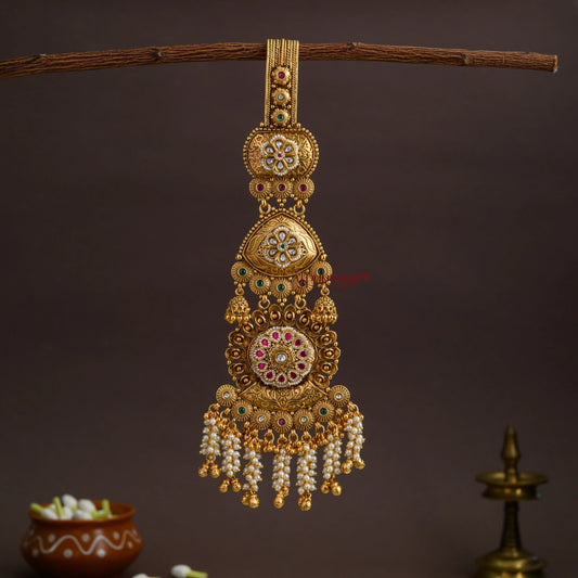 Gorgeous Gold Look Alike Floral Juda Pin