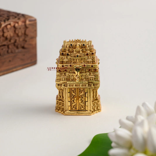 Temple Style Gold Look Alike Lakshmi Kum Kum Box
