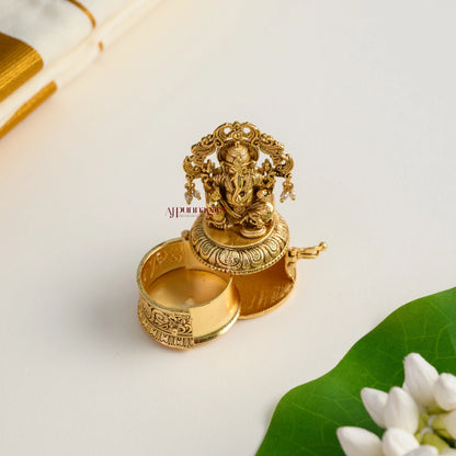 Ganesha Gold Look Alike Kum Kum Box
