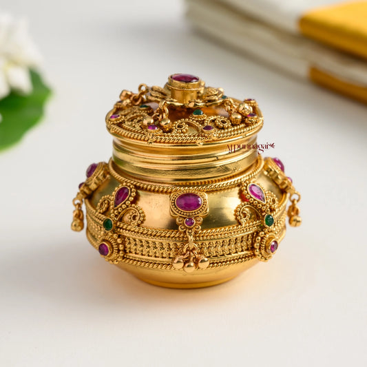Floral Pot Shaped Kum Kum Box