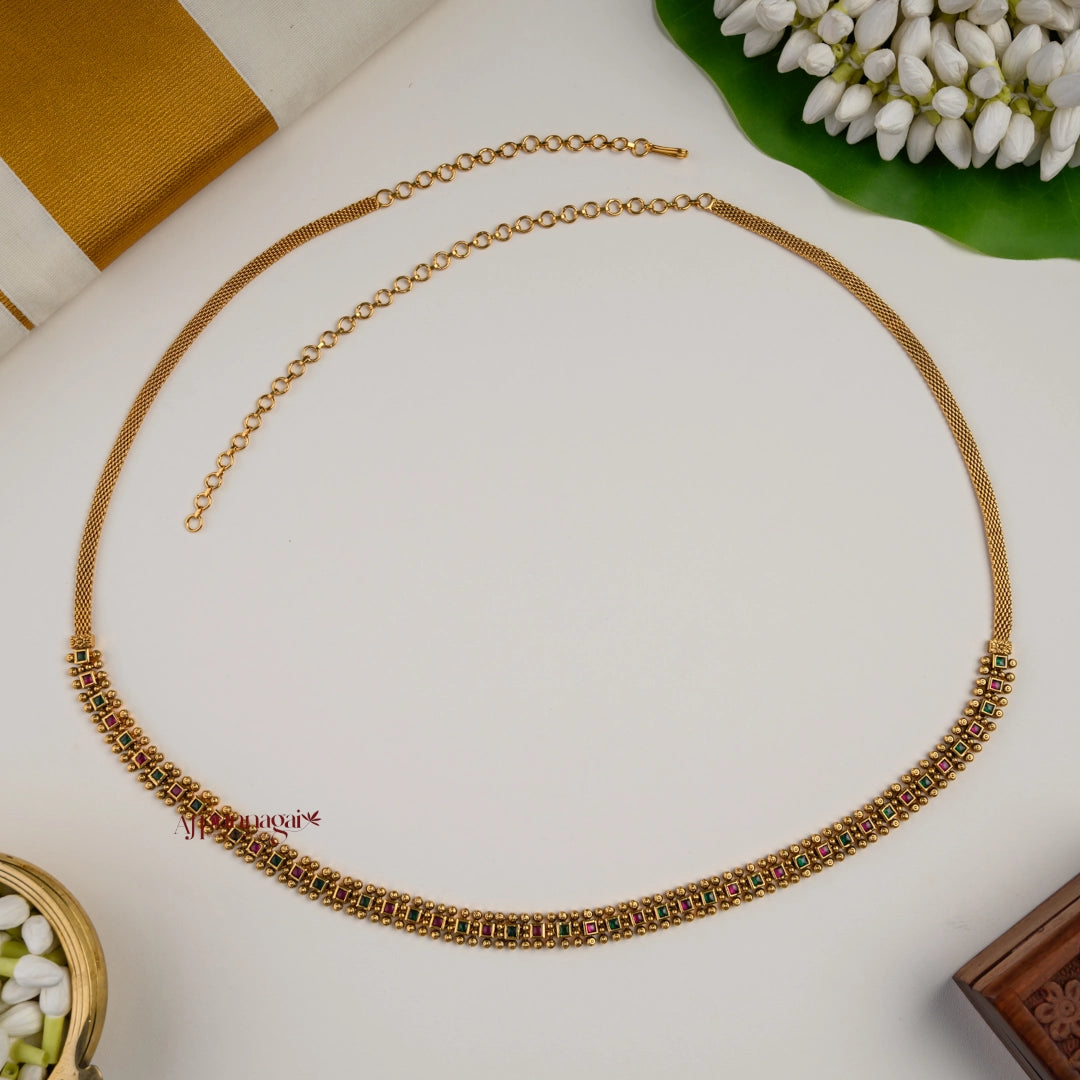 Elegant Square Kemp Gold Look Alike Hip Chain