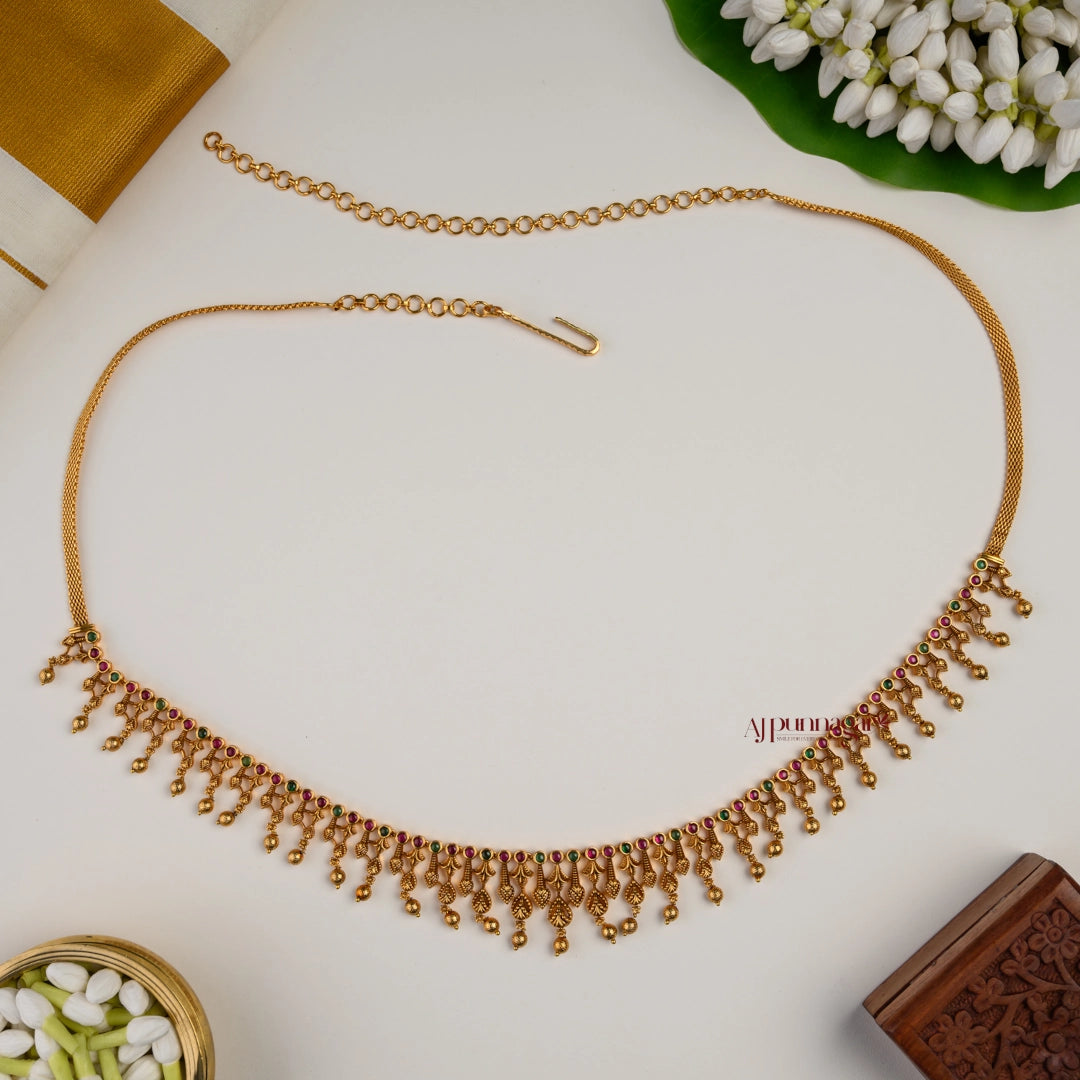 Floral Gold Look Alike Hip Chain