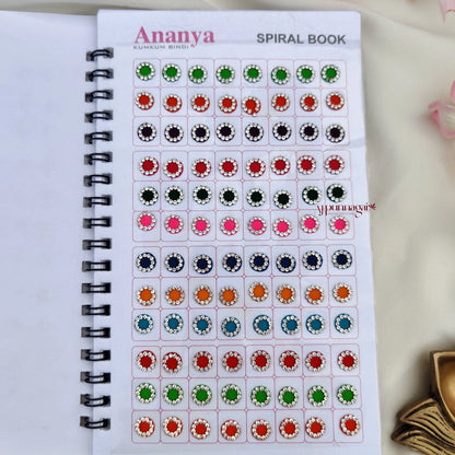 Ananya 960 White Stone Mix Round Size Big Bindi Book