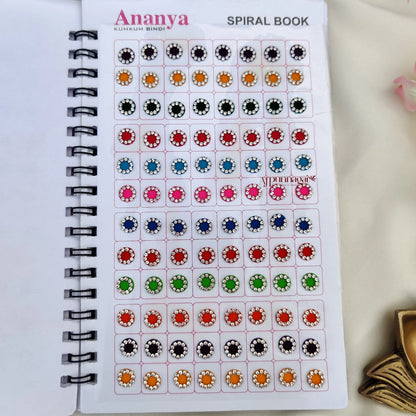 Ananya 960 White Stone Mix Round Size Big Bindi Book