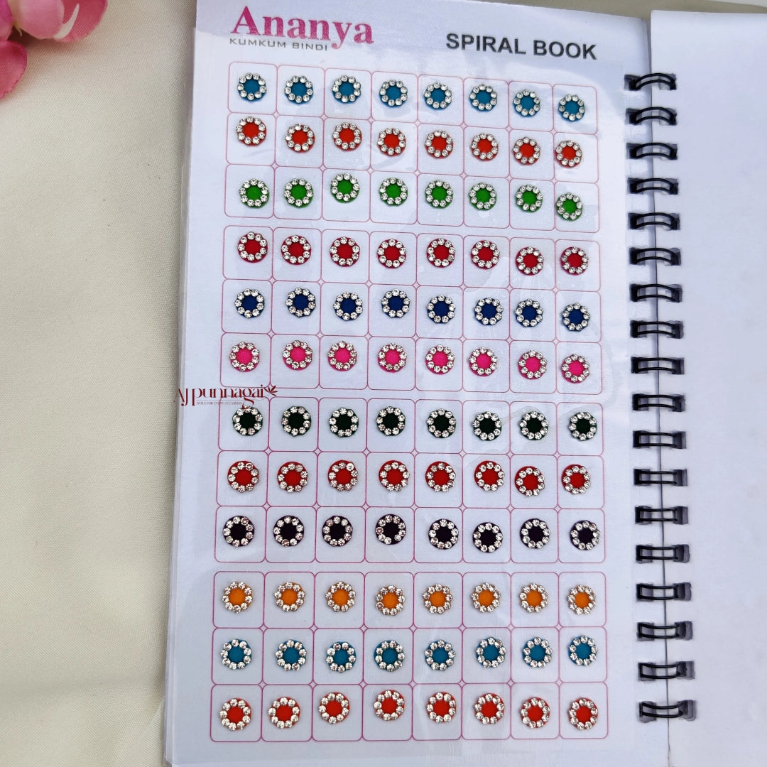 Ananya 960 White Stone Mix Round Size Big Bindi Book