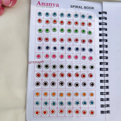 Ananya 960 White Stone Mix Round Size Big Bindi Book