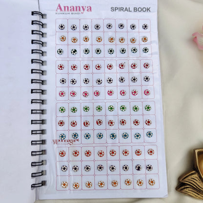 Ananya 960 White Stone Mix Round Size Big Bindi Book