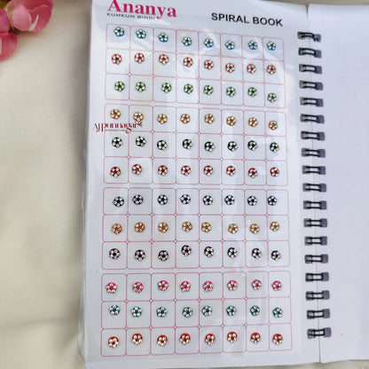 Ananya 960 White Stone Mix Round Size Big Bindi Book