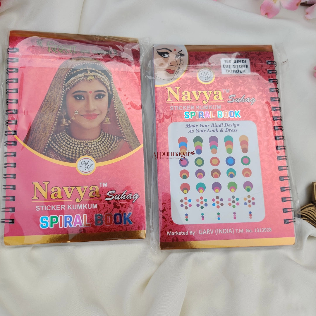 Navya 480 Round Mix Size Gold stone Big Bindi Book