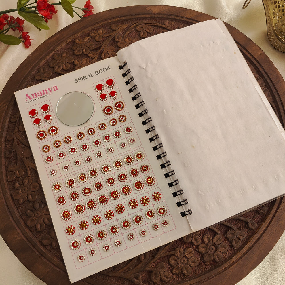 Round Bindi with Mix Gold stone Design Big Bindi Book – AJ Punnagai
