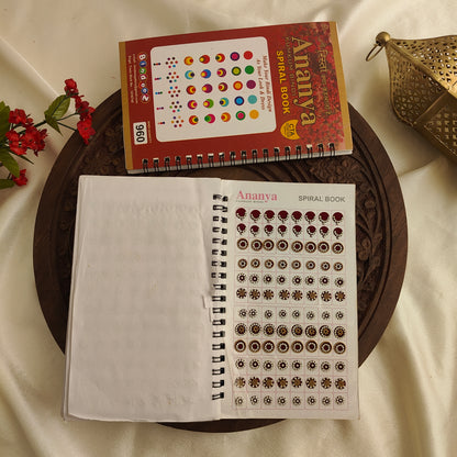 Round Bindi with Mix Gold stone Design Big Bindi Book