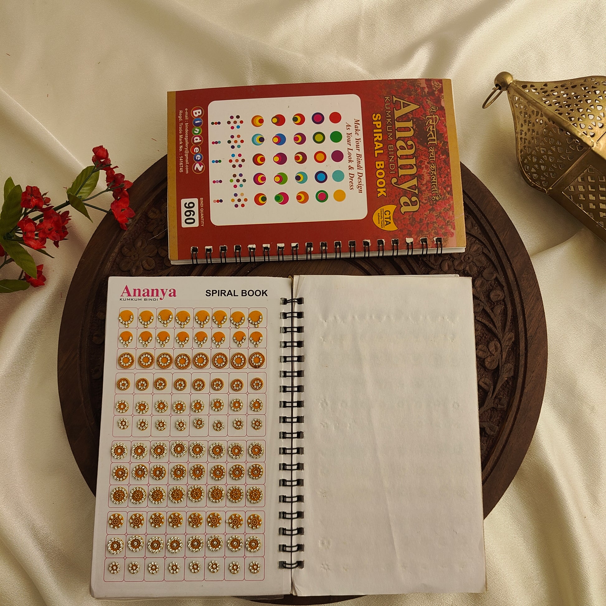 Round Bindi with Mix Gold stone Design Big Bindi Book