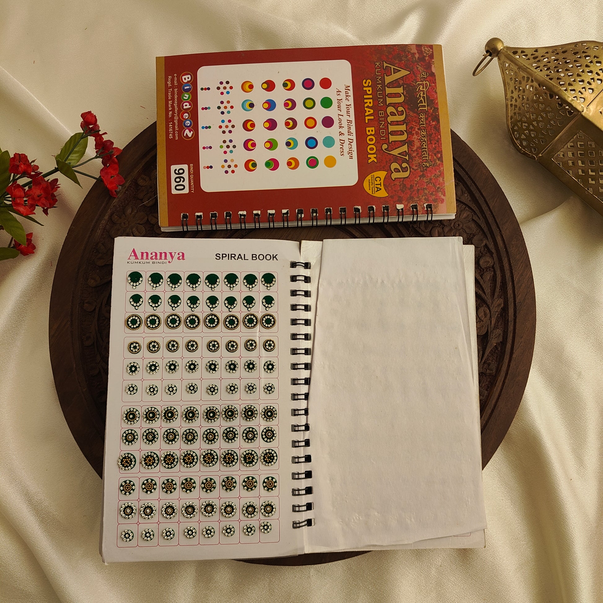 Round Bindi with Mix Gold stone Design Big Bindi Book