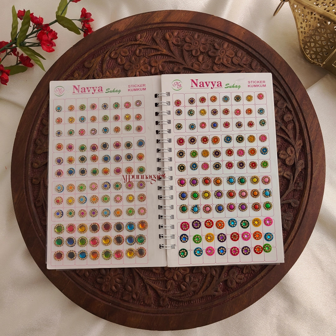 Navya Round Gold Stone Bindi Book