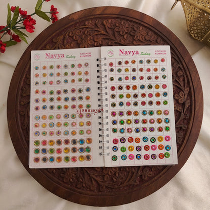 Navya Round Gold Stone Bindi Book