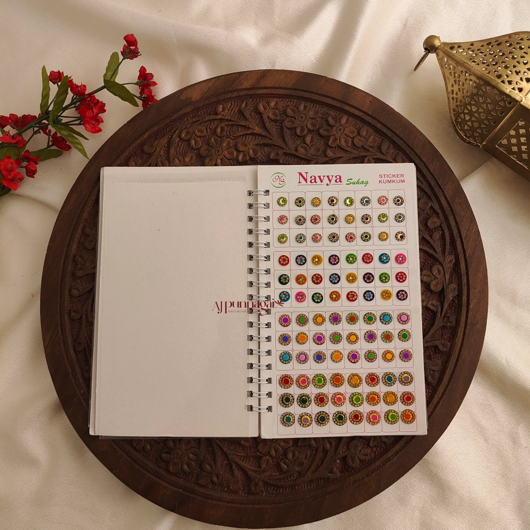 Navya Round Gold Stone Bindi Book