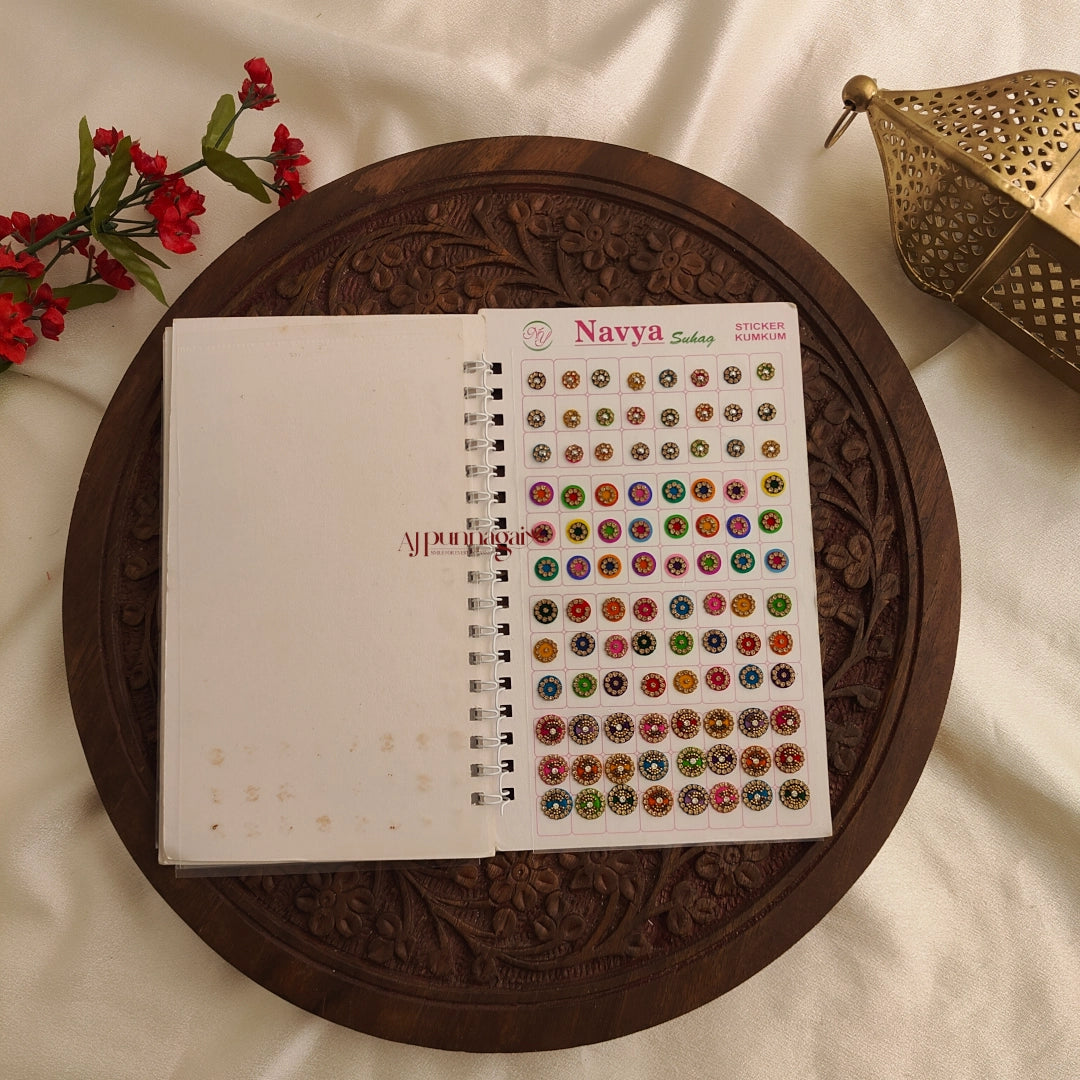 Navya Round Gold Stone Bindi Book