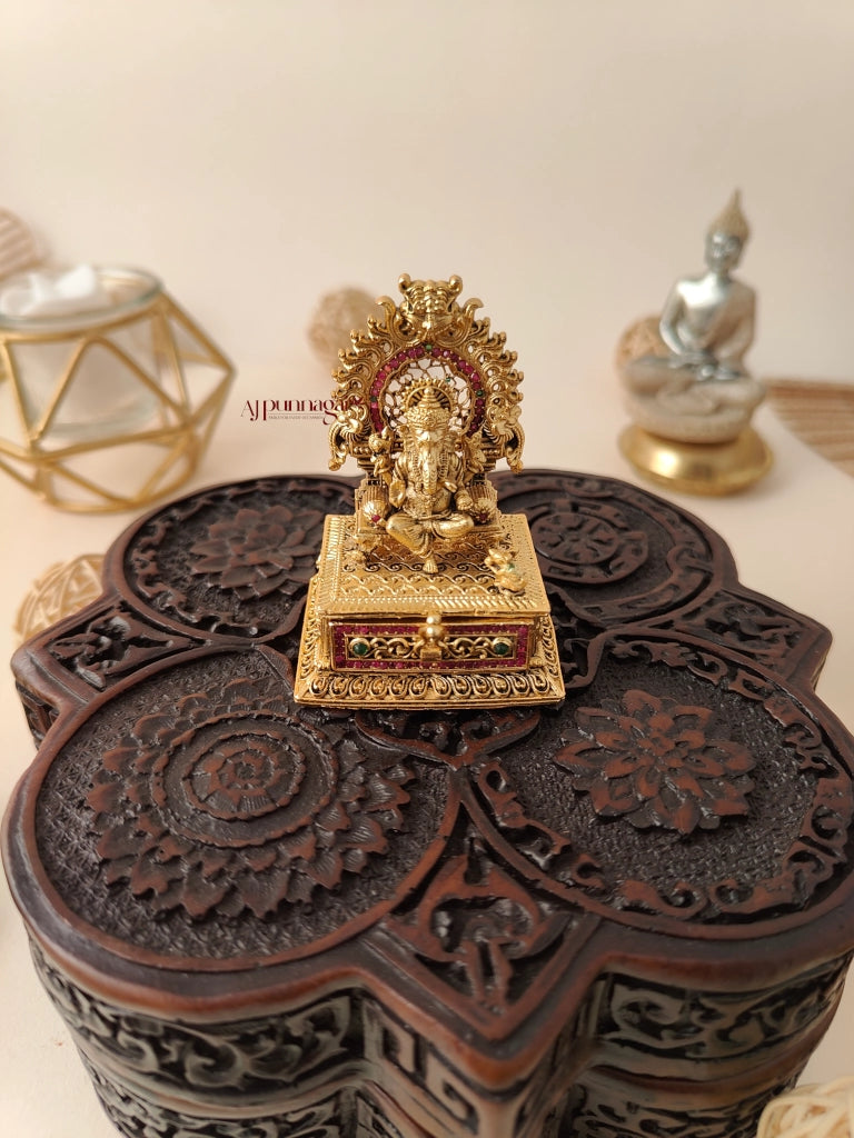 Temple Ganesha KumKum Box