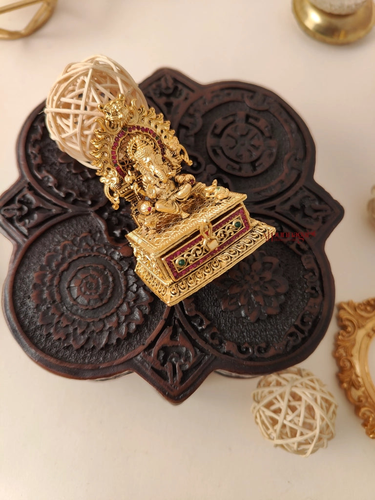 Temple Ganesha KumKum Box