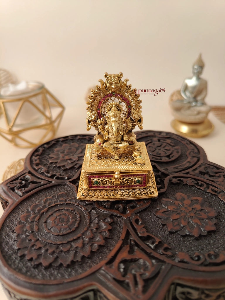 Temple Ganesha KumKum Box