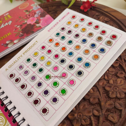 Navya 300 White Stone Border Bindi Book
